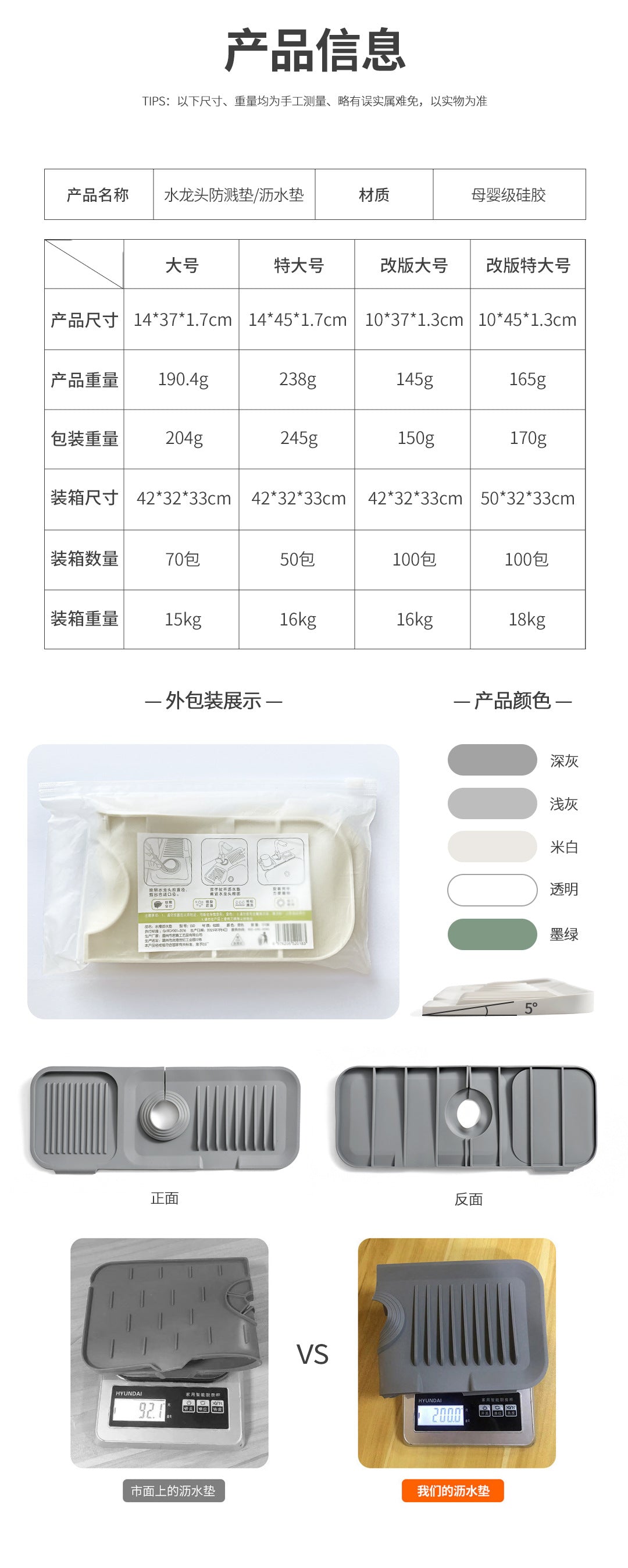 Cross-Border Silicone Drain Pad Washbasin Faucet Splash Pad Washbasin Countertop Kitchen Faucet Storage Rack Wholesale