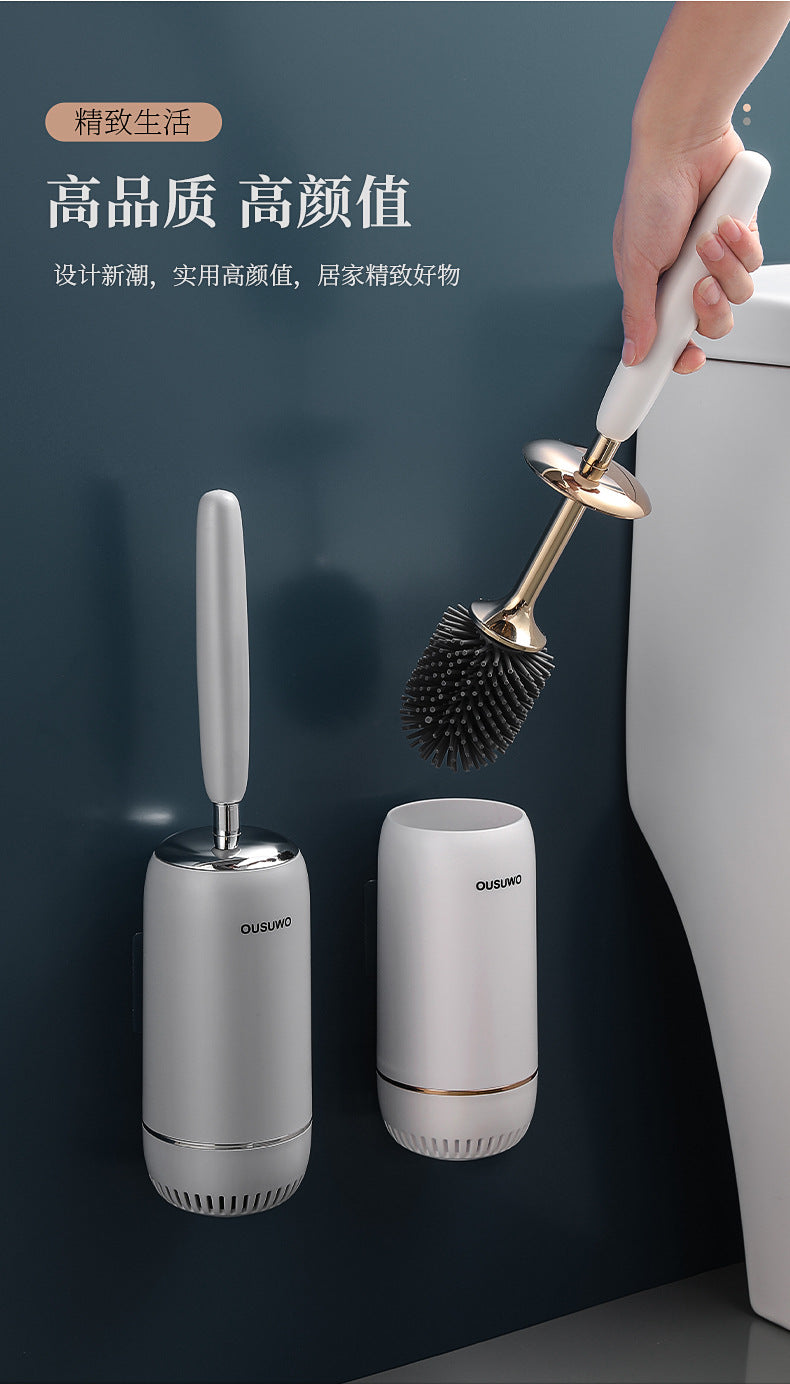 Silicone Toilet Brush for Home Use, Wall-Mounted Toilet Brush for Cleaning Toilets, Tpr Toilet Brush Wholesale Cleaning